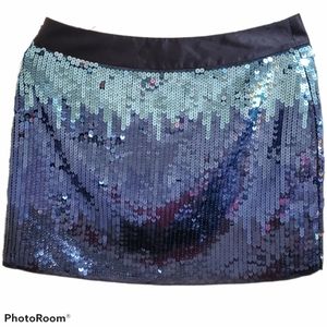 Express sequin mini skirt